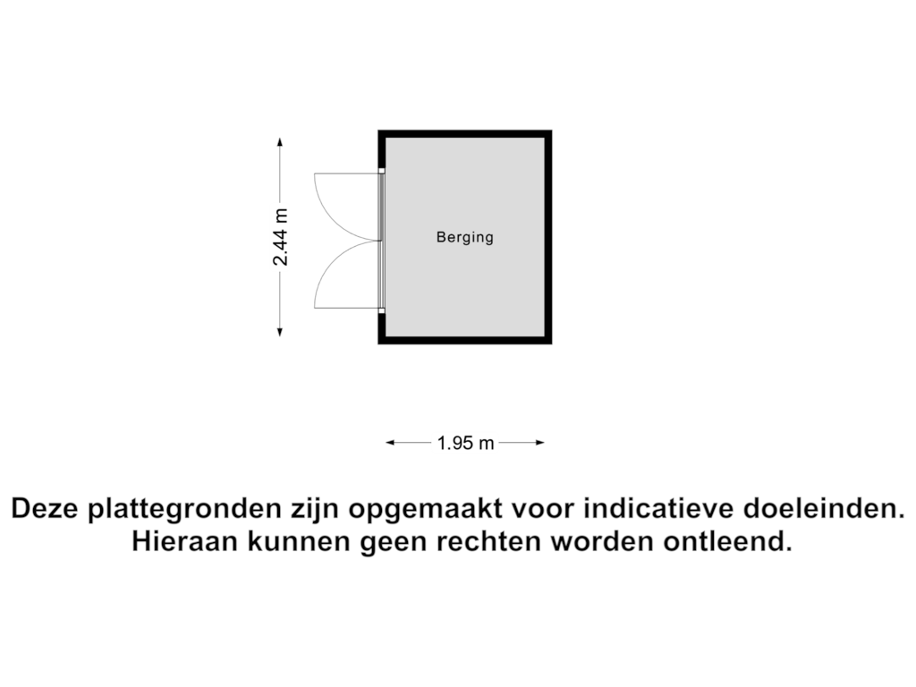 Bekijk plattegrond van Berging van de Weide 63