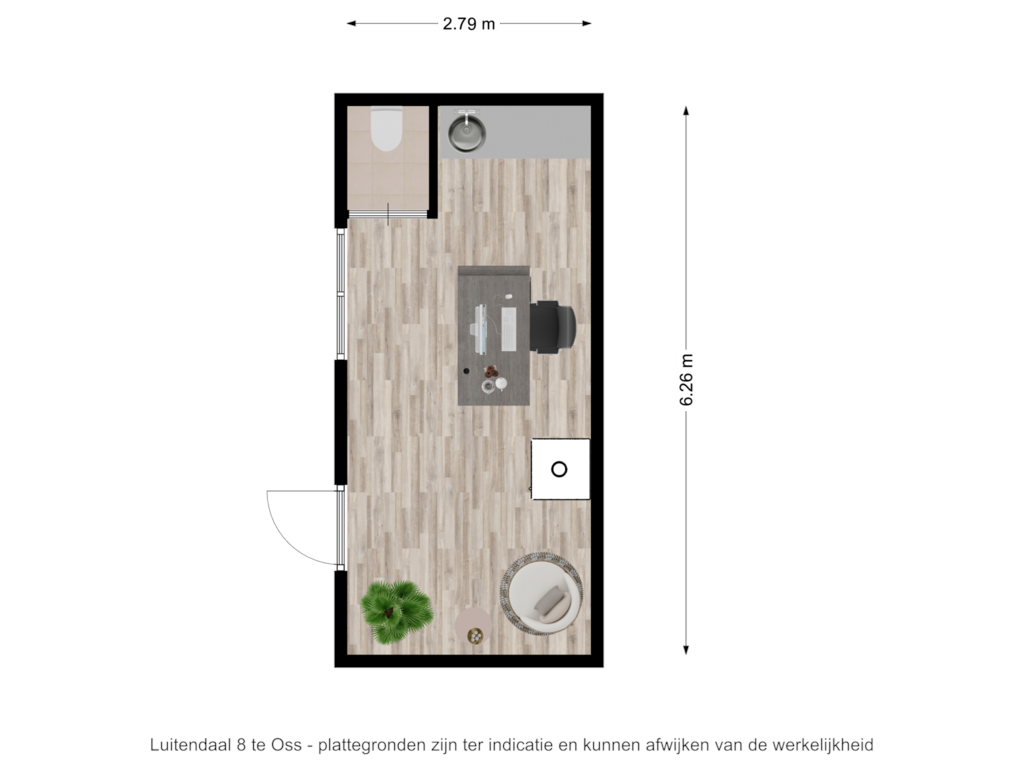 View floorplan of Luitendaal  8 te Oss - garage of Luitendaal 8