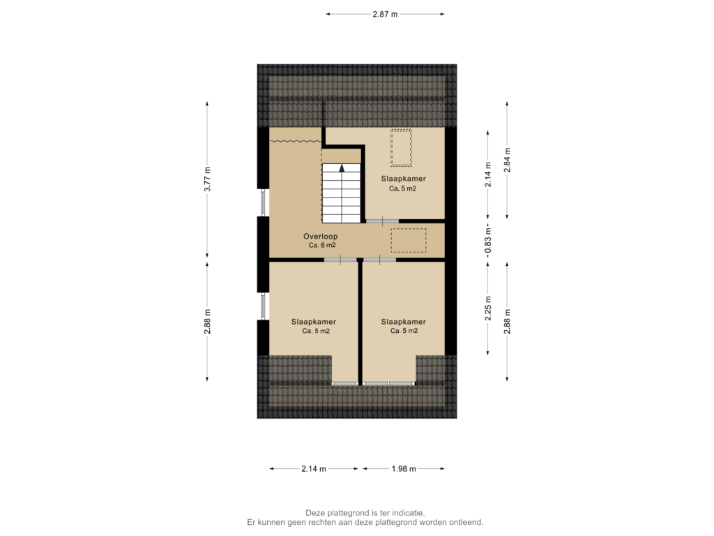 View floorplan of Eerste verdieping of Kanaalweg 48