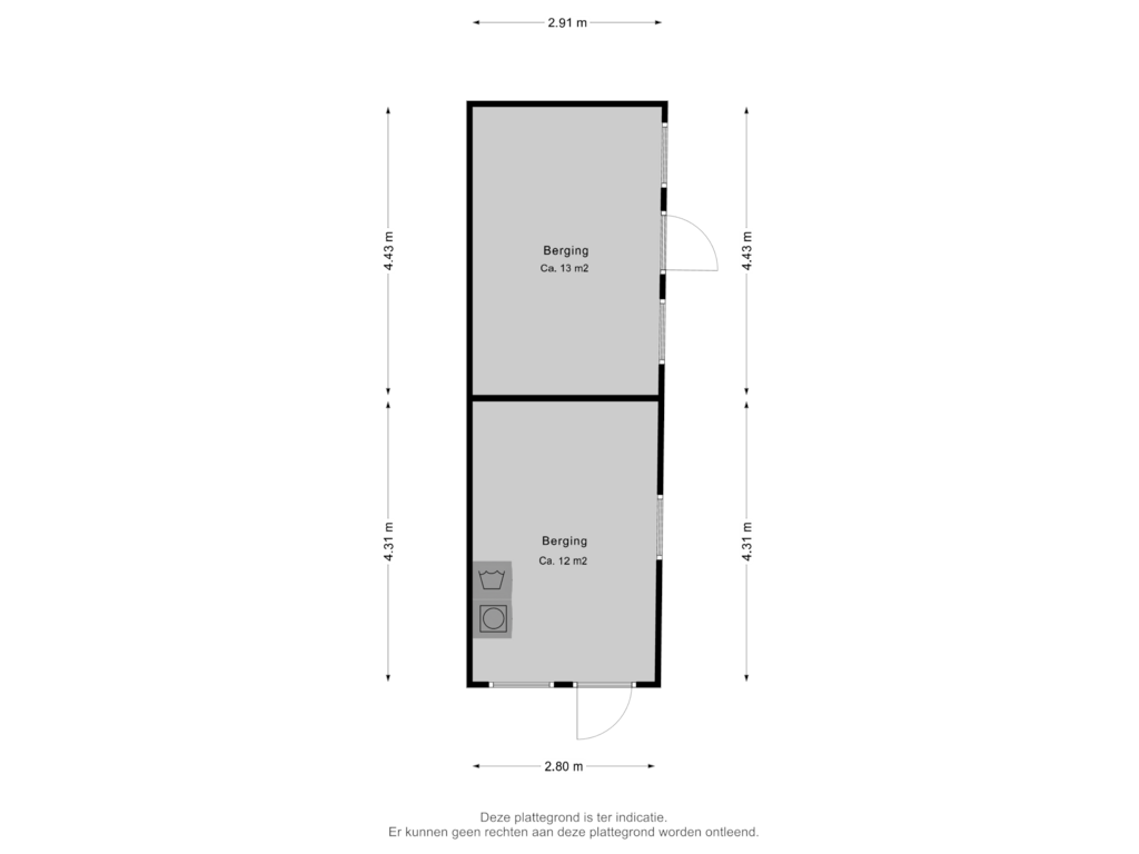 View floorplan of Berging of Kanaalweg 48