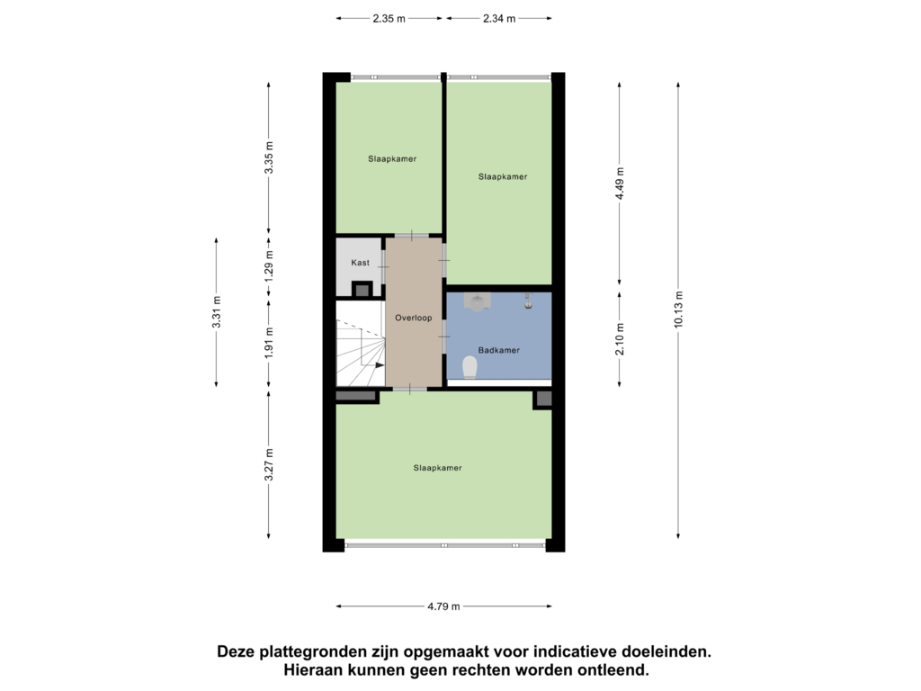 View floorplan of Tweede Verdieping of Aaltje Noordewierstraat 148