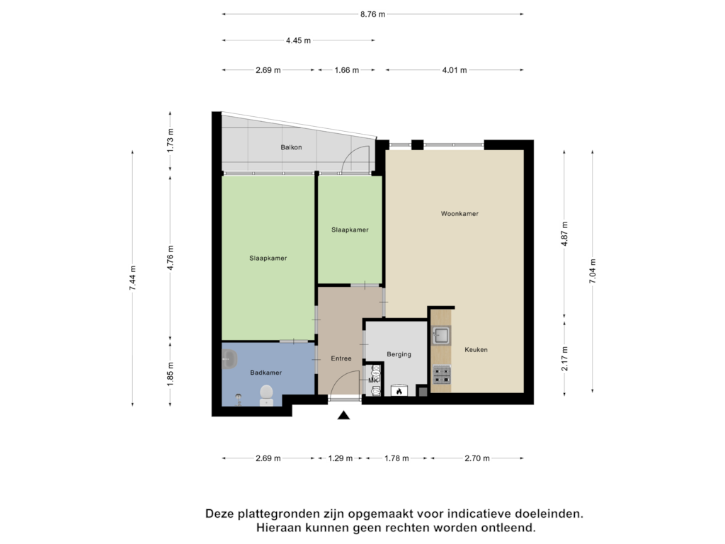 Bekijk plattegrond van Appartement van Steenstraat 41