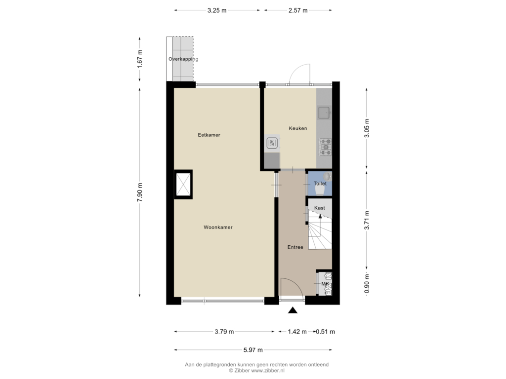 Bekijk plattegrond van Begane Grond van Prof. Gerbrandylaan 15