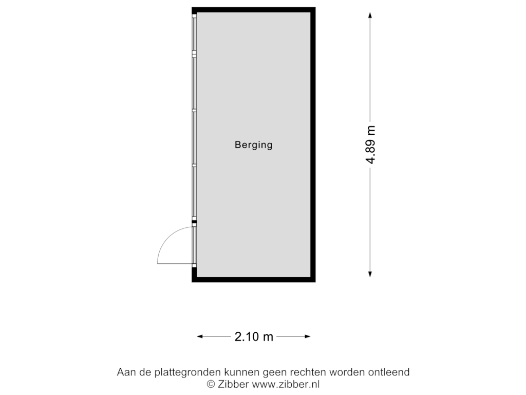 Bekijk plattegrond van Berging van Prof. Gerbrandylaan 15