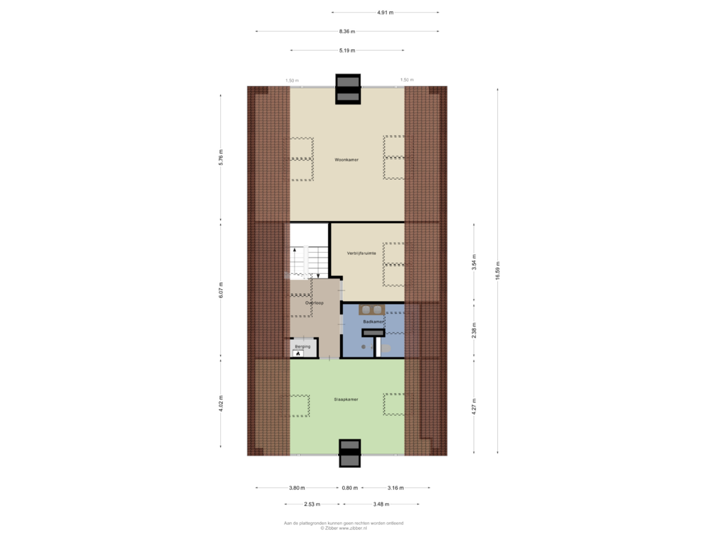 Bekijk plattegrond van Eerste Verdieping van Krangstraat 2-A