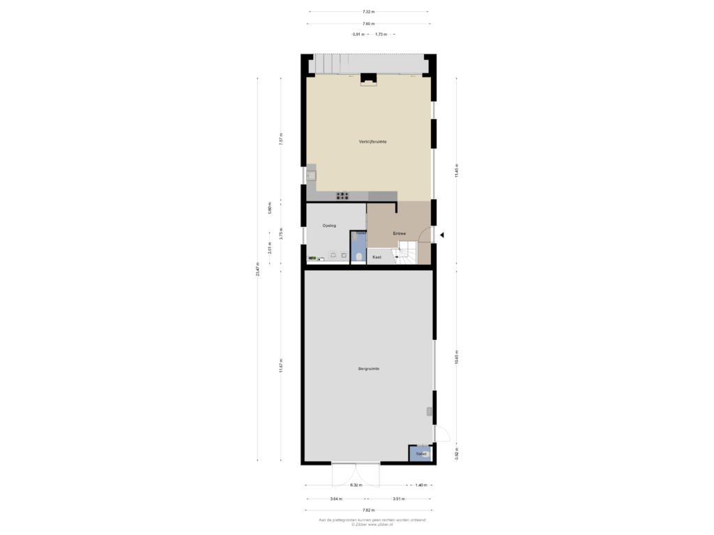 Bekijk plattegrond van Bijgebouw van Krangstraat 2-A