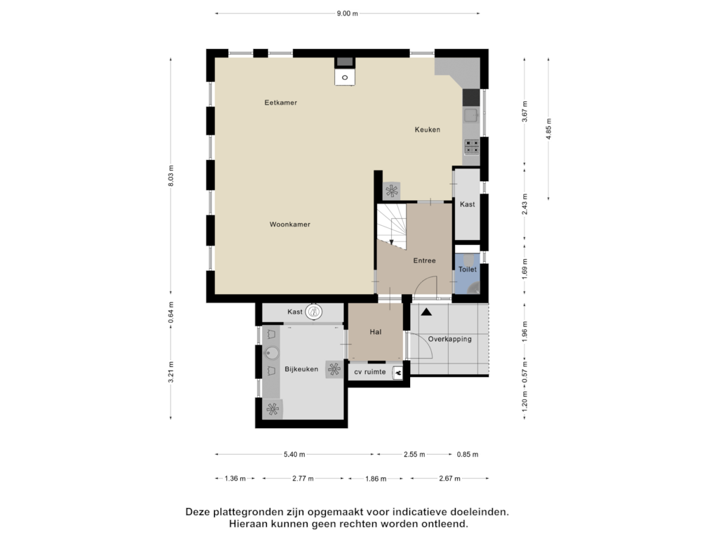 Bekijk plattegrond van Begane Grond van Deventer Kunstweg 4-A