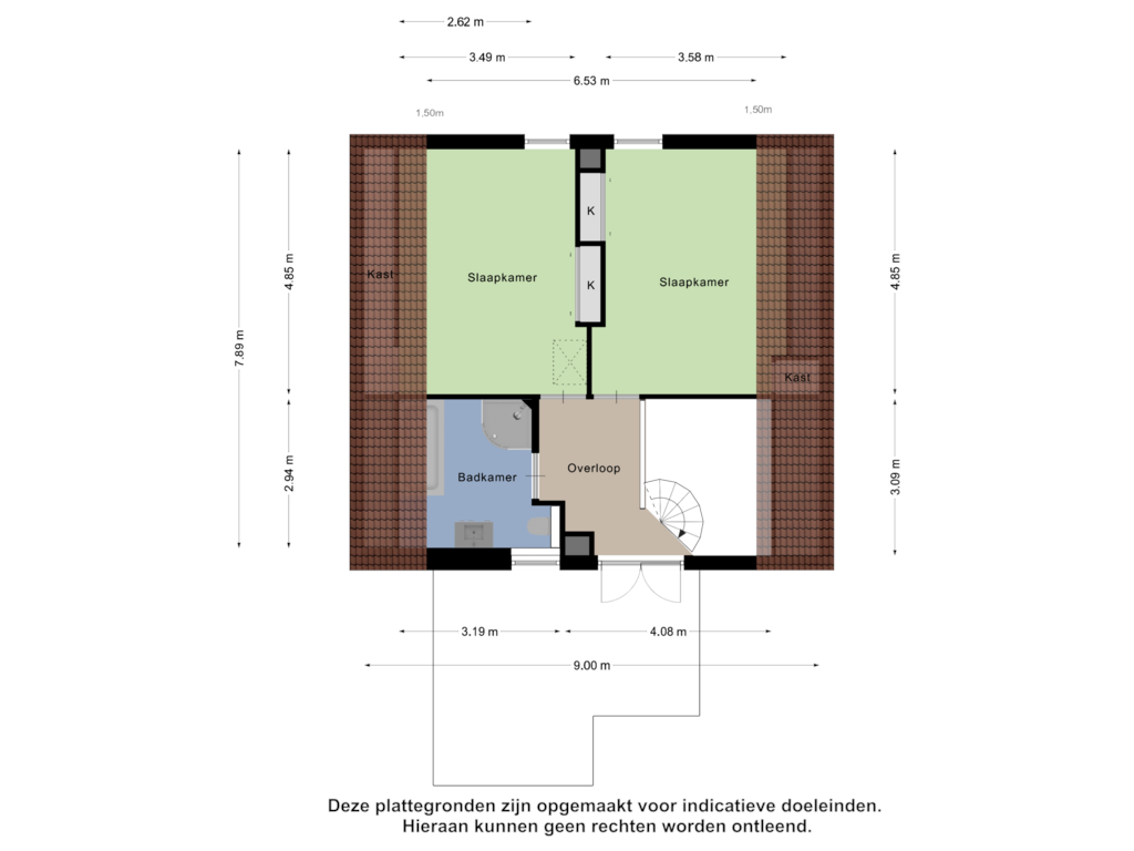 Bekijk plattegrond van Eerste Verdieping van Deventer Kunstweg 4-A