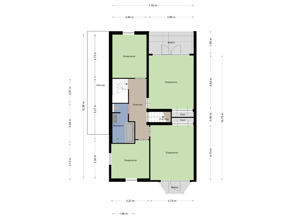 Bekijk plattegrond van Eerste Verdieping van Prof. Lorentzlaan 68