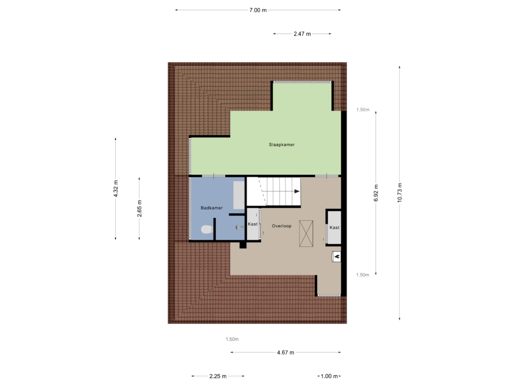 Bekijk plattegrond van Tweede Verdieping van Prof. Lorentzlaan 68