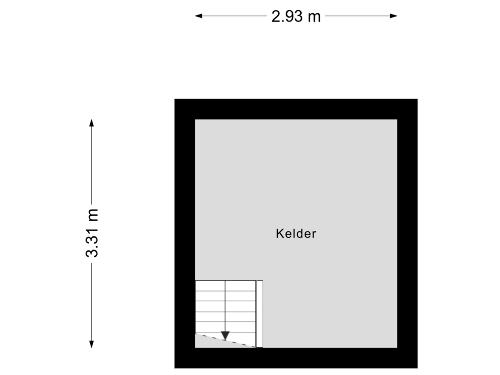 Bekijk plattegrond van Kelder van Prof. Lorentzlaan 68