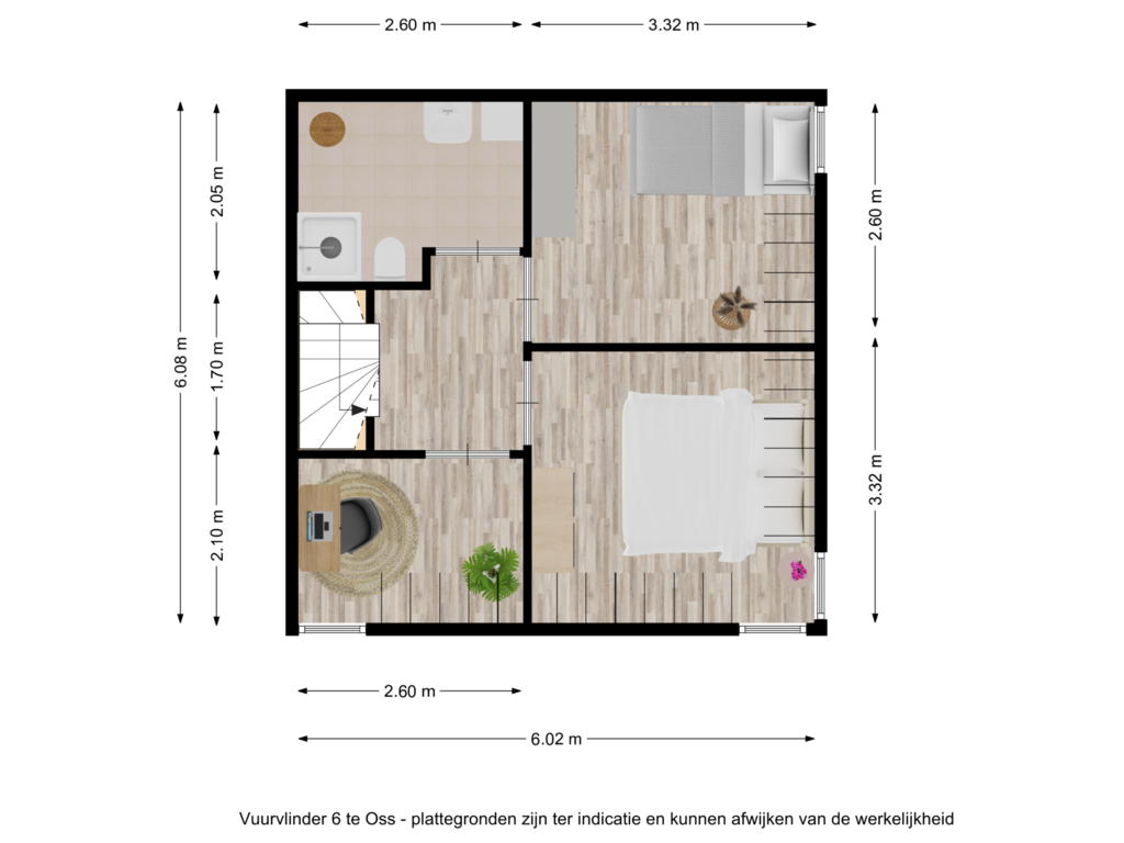 View floorplan of Vuurvlinder 6 te Oss - eerste verdieping of Vuurvlinder 6