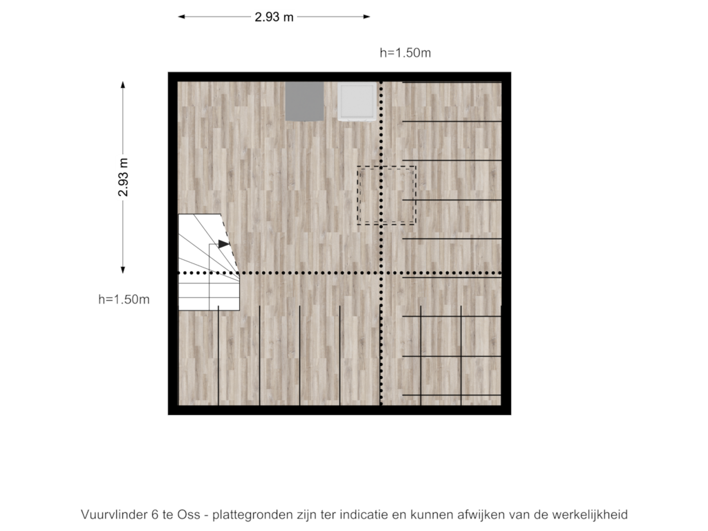 View floorplan of Vuurvlinder 6 te Oss - tweede verdieping of Vuurvlinder 6