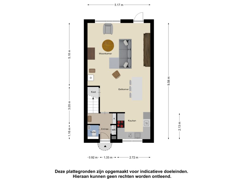 Bekijk plattegrond van Begane Grond van Willy Sluiterstraat 9