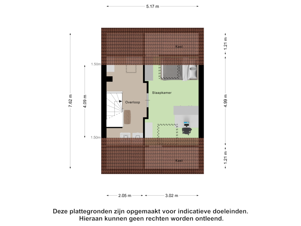 Bekijk plattegrond van Tweede verdieping van Willy Sluiterstraat 9