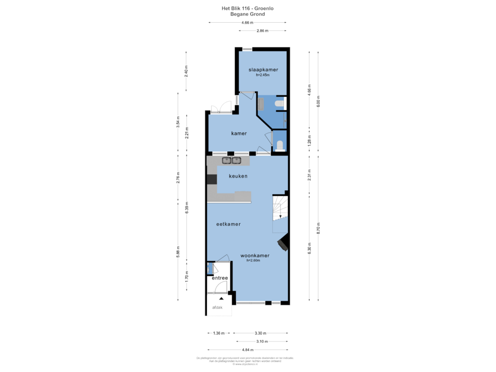 View floorplan of Begane Grond of Het Blik 116