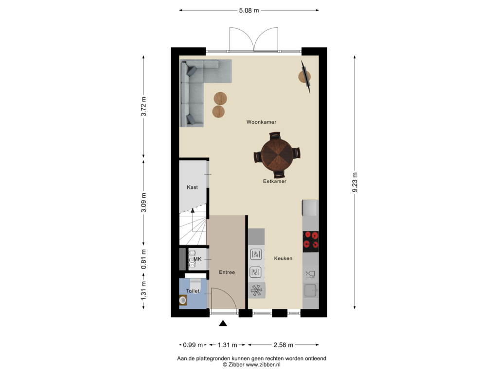 View floorplan of Begane Grond of Heezerweg 329