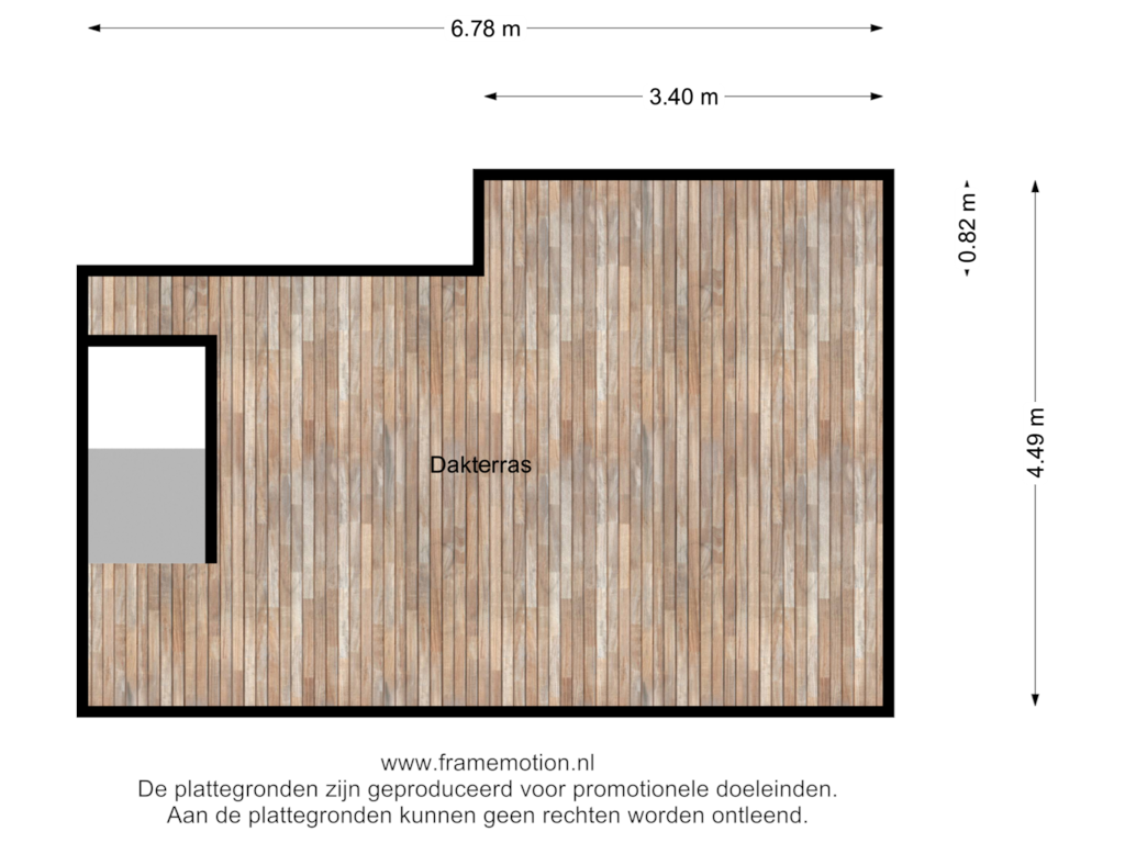 View floorplan of Dakterras of Sonmansstraat 120-B01