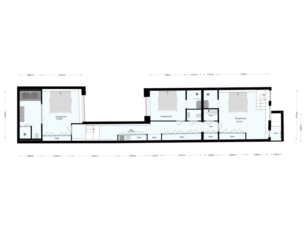 Bekijk plattegrond van Souterrain van Singel 328