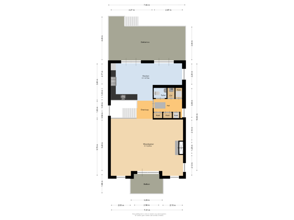 Bekijk plattegrond van Eerste verdieping van Theo van Doesburgstraat 58