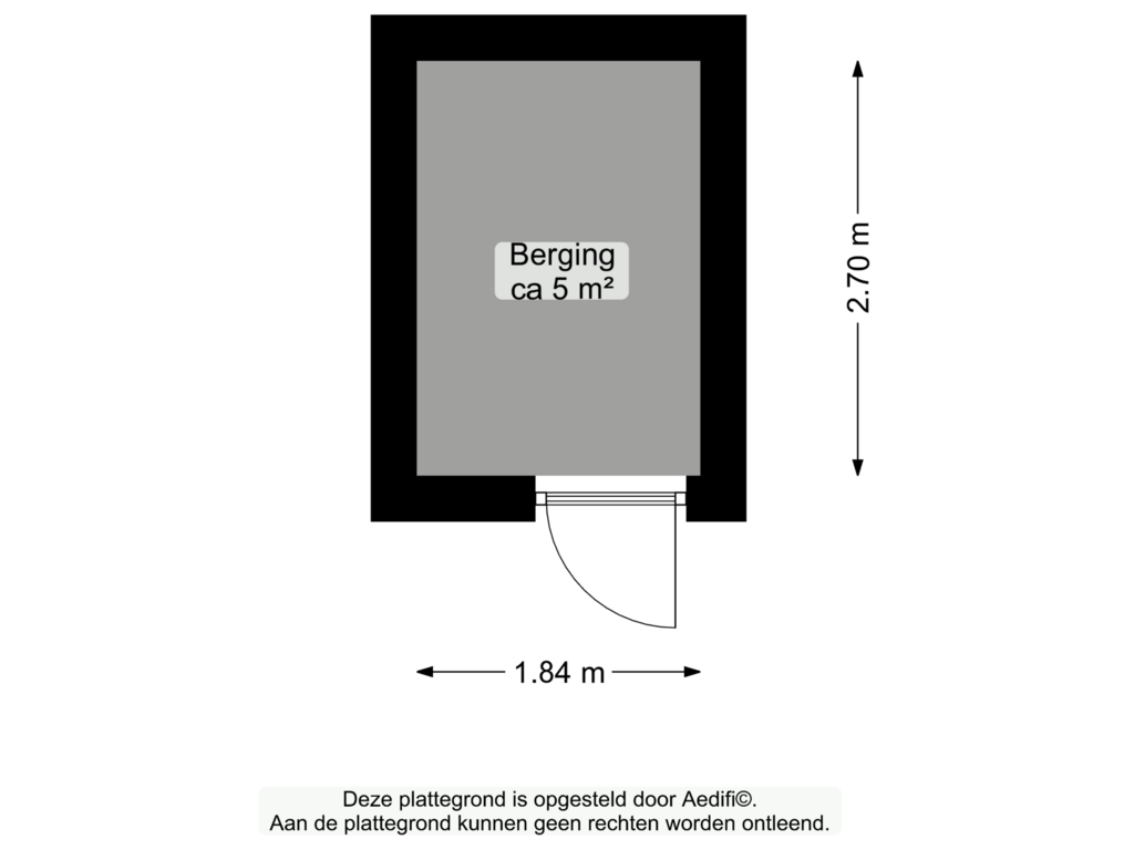 View floorplan of Berging of Hereweg 22-D