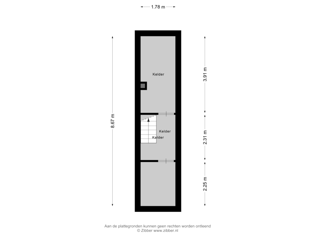 Bekijk plattegrond van Kelder van Papelaan 45