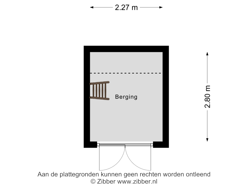 Bekijk plattegrond van Berging van Papelaan 45