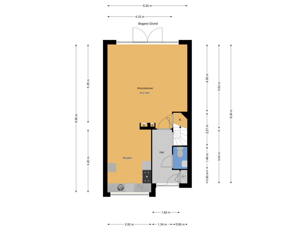 Bekijk plattegrond van Begane Grond van Pottenbakkerstraat 27