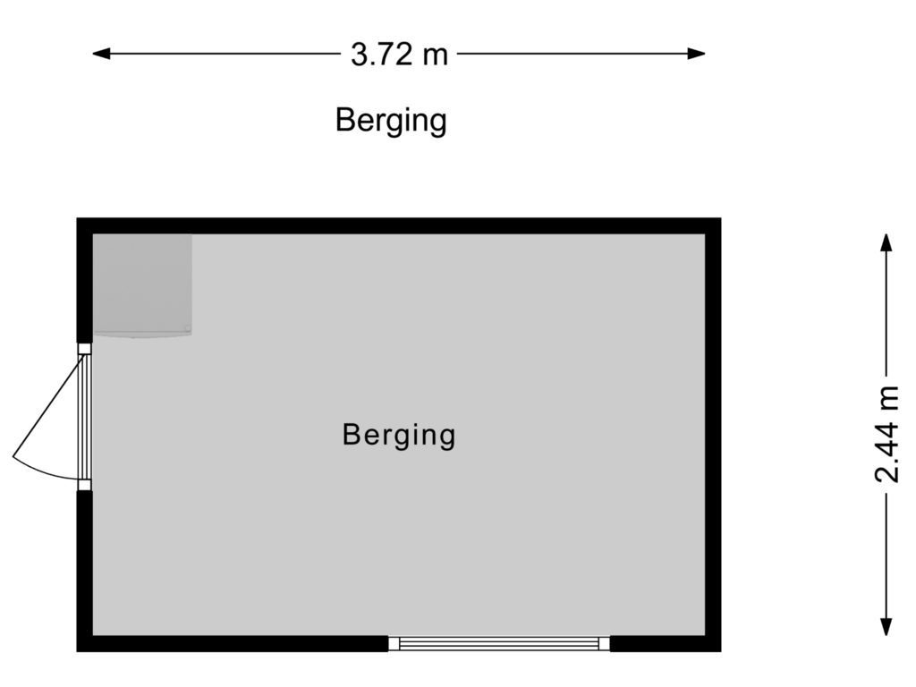 Bekijk plattegrond van Berging van Pottenbakkerstraat 27