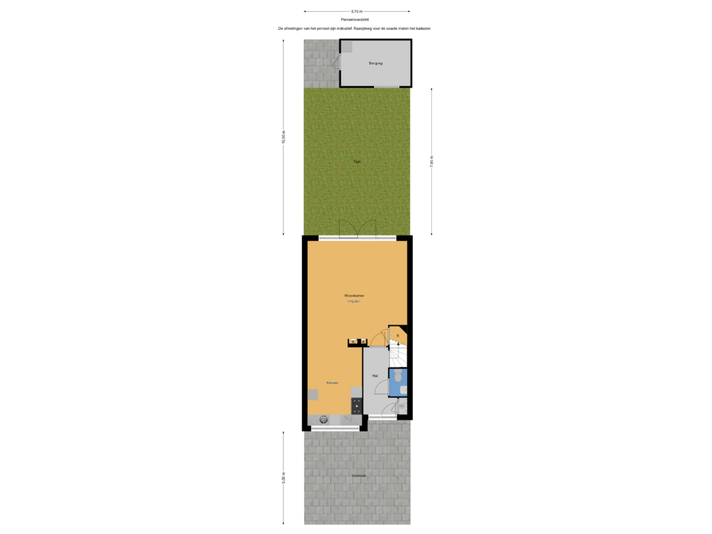 Bekijk plattegrond van Perceeloverzicht van Pottenbakkerstraat 27