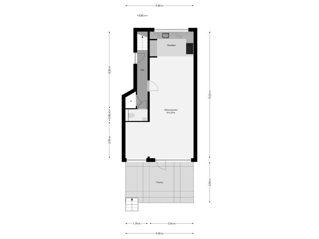 Bekijk plattegrond van Begane Grond van Prinses Margrietlaan 51-A