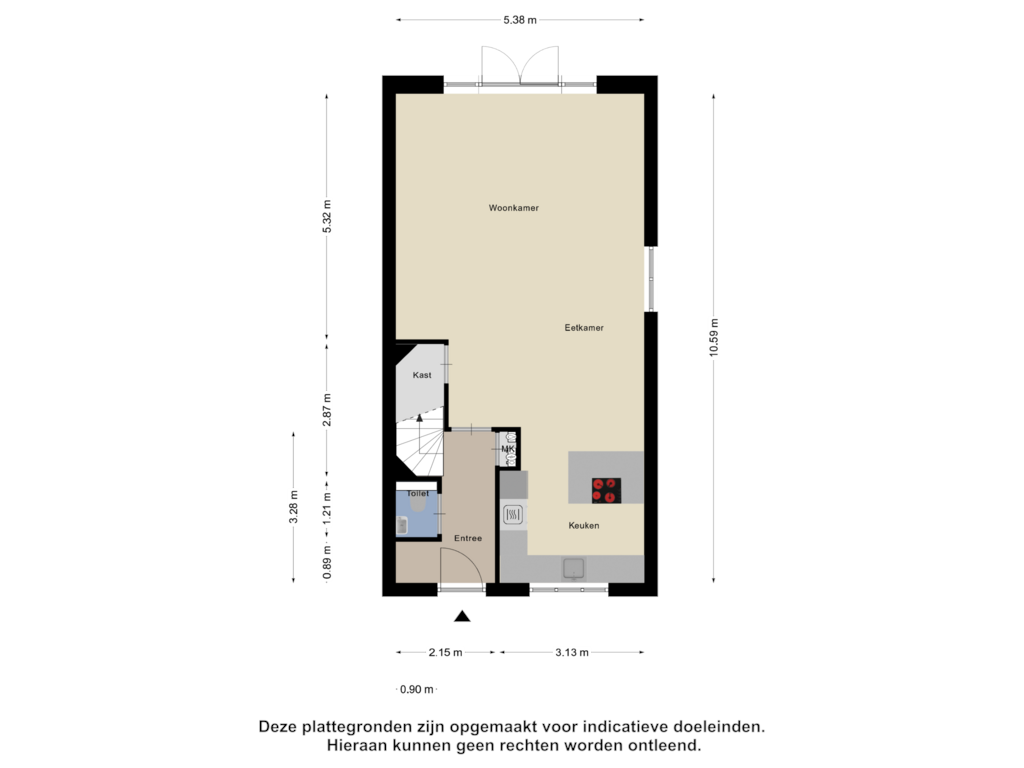 Bekijk plattegrond van Begane Grond van Korrelhoed 44