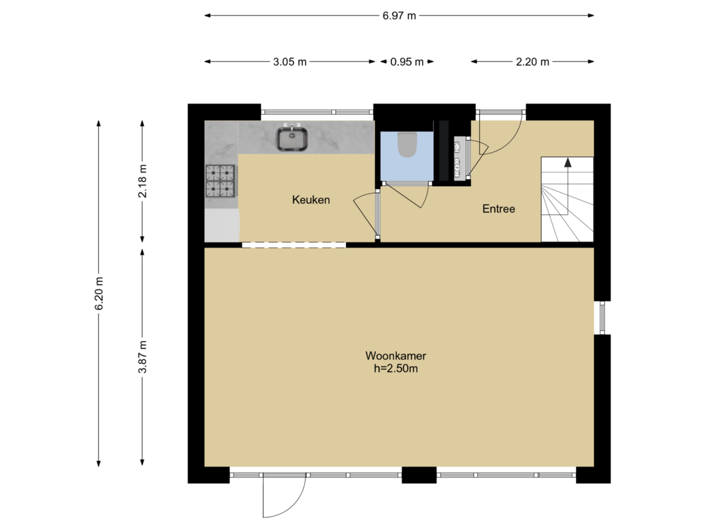 Bekijk plattegrond van Begane grond van Ravehorst 19