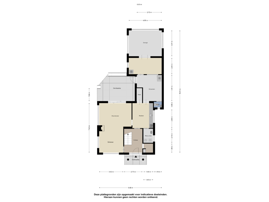 View floorplan of Begane Grond of Derpsestraat 40