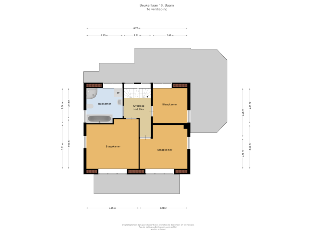 Bekijk plattegrond van 1e verdieping van Beukenlaan 16