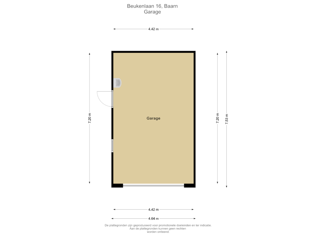 Bekijk plattegrond van Garage van Beukenlaan 16