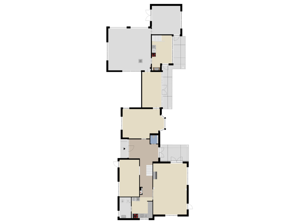 View floorplan of Begane grond of Hogenkampseweg 3