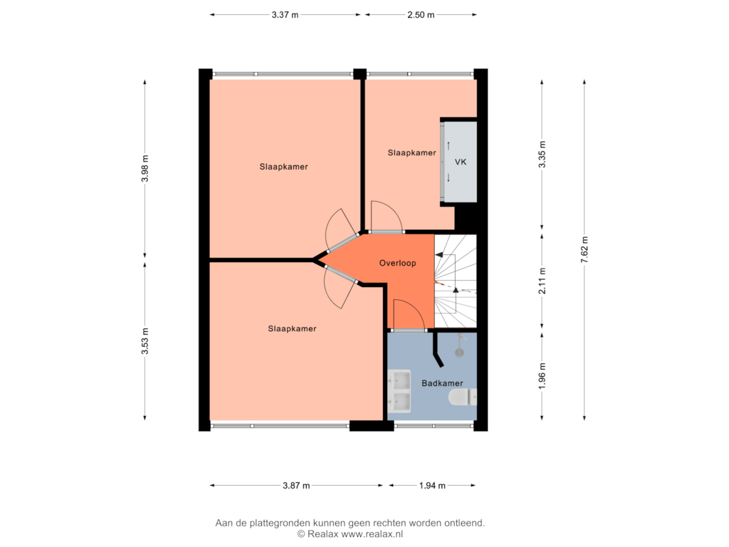 View floorplan of Verdieping 1 of Coryluslaan 15