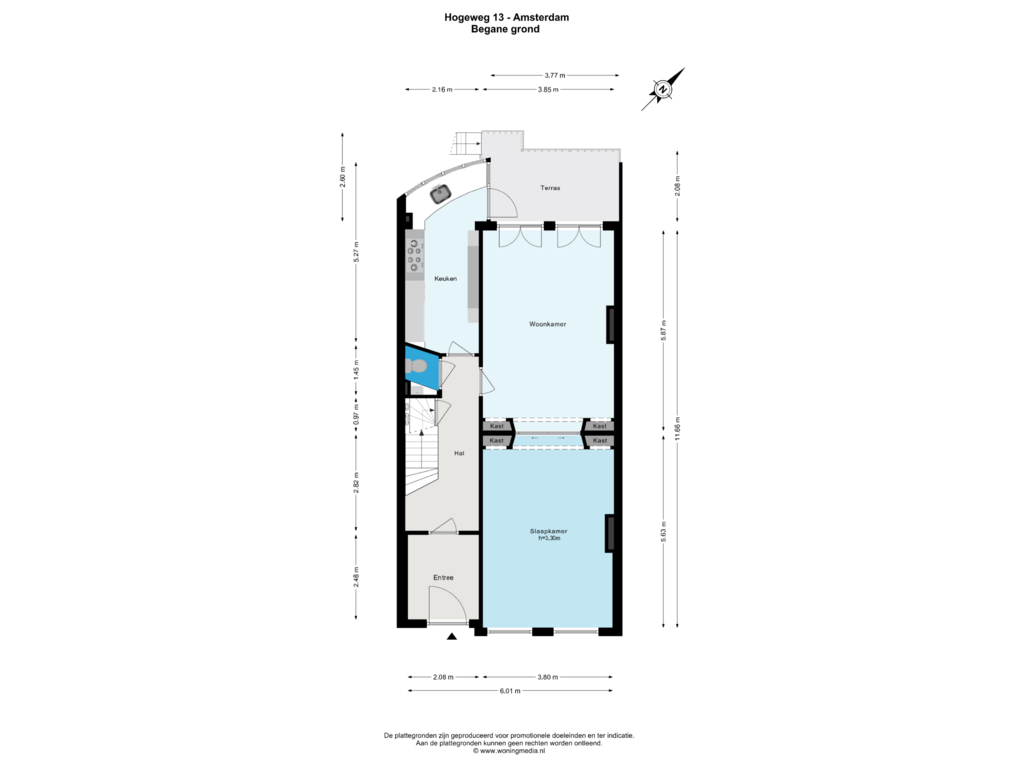 View floorplan of Begane_grond of Hogeweg 13