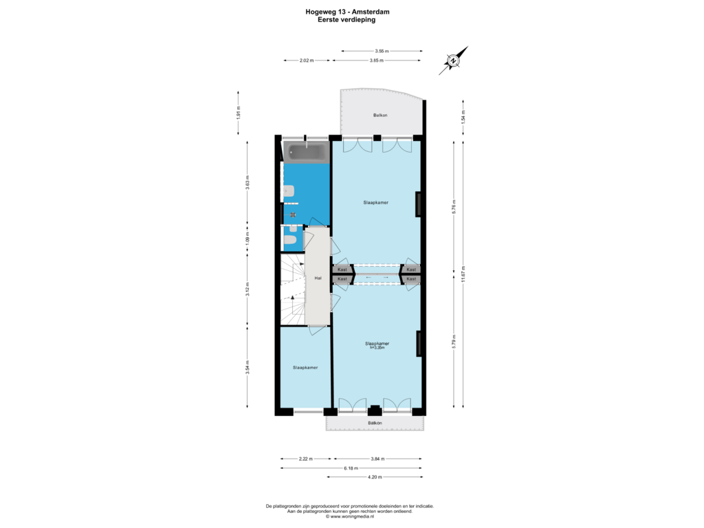 View floorplan of 1e_verd of Hogeweg 13