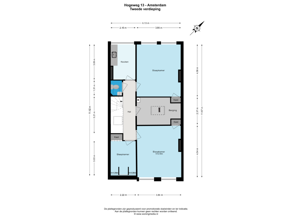 View floorplan of 2e_verd of Hogeweg 13