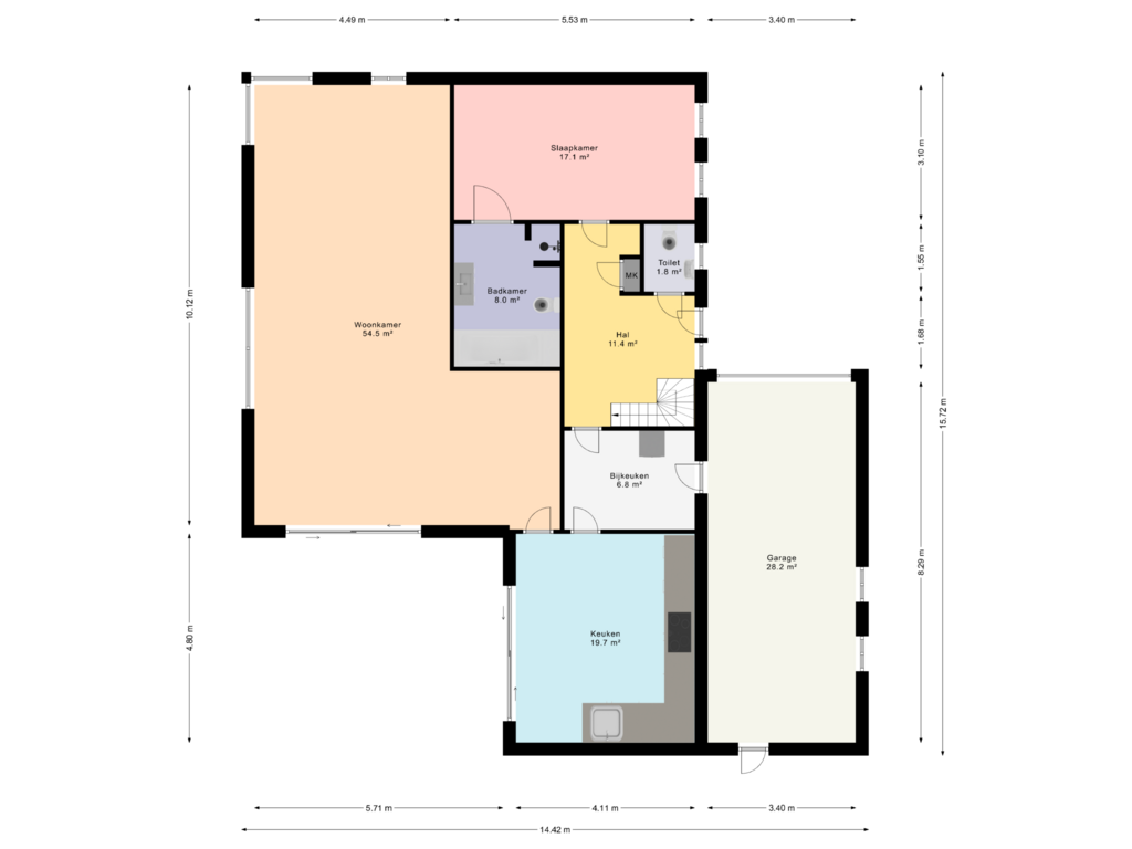 Bekijk plattegrond van Begane Grond van Molenaarshof 3