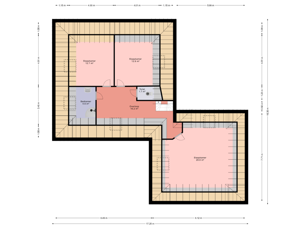 Bekijk plattegrond van 1e Verdieping van Molenaarshof 3