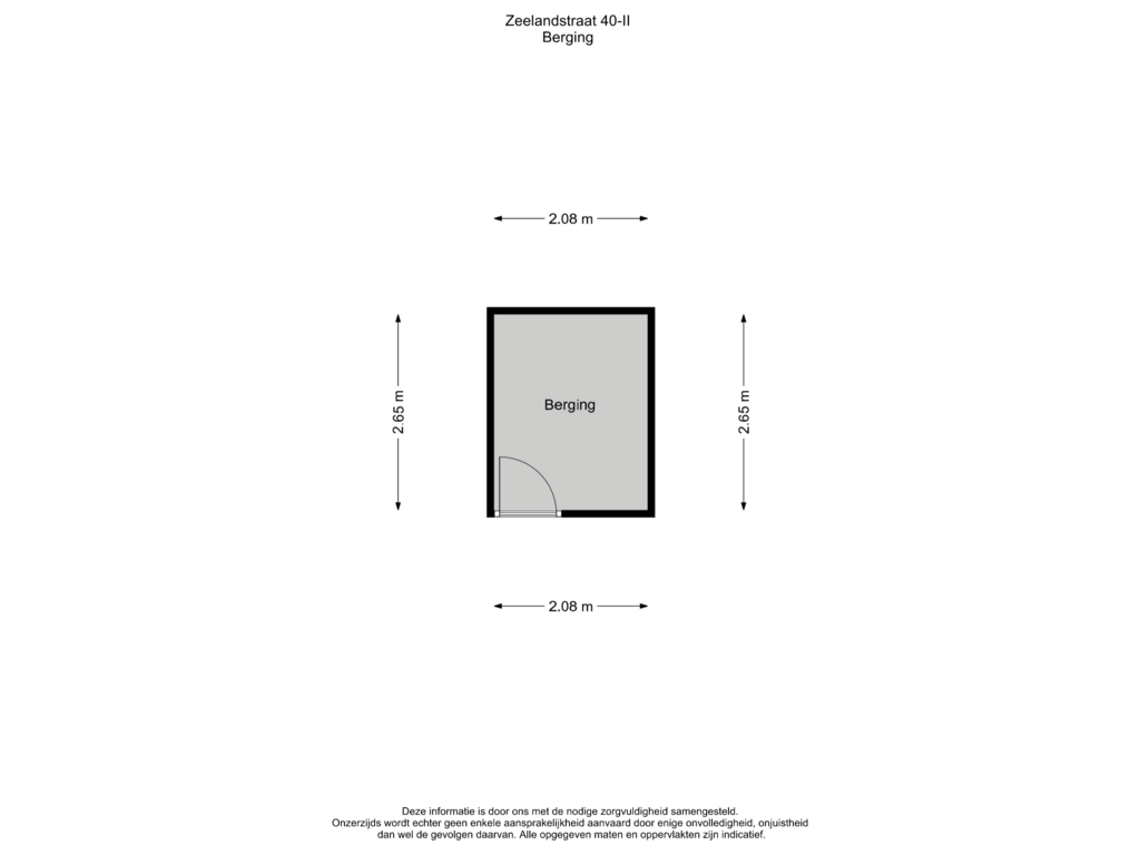 Bekijk plattegrond van Berging van Zeelandstraat 40-2