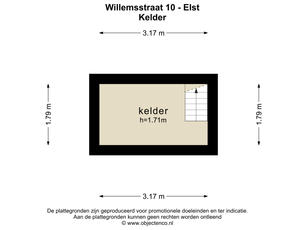 View floorplan of KELDER of Willemsstraat 10