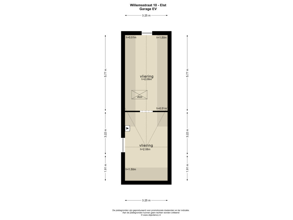 View floorplan of GARAGE EV of Willemsstraat 10