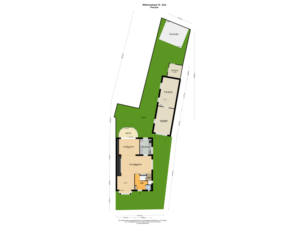 View floorplan of PERCEEL of Willemsstraat 10