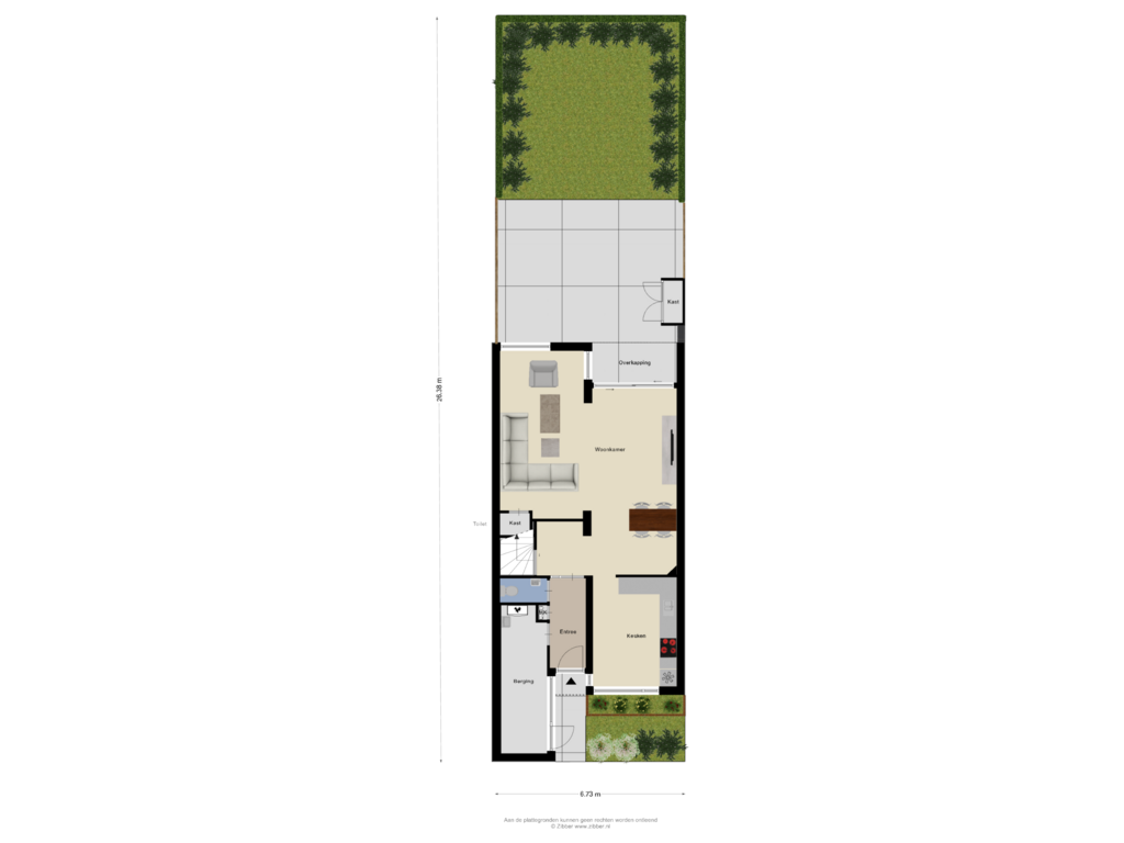 Bekijk plattegrond van Begane grond _tuin van Lenningenhof 33