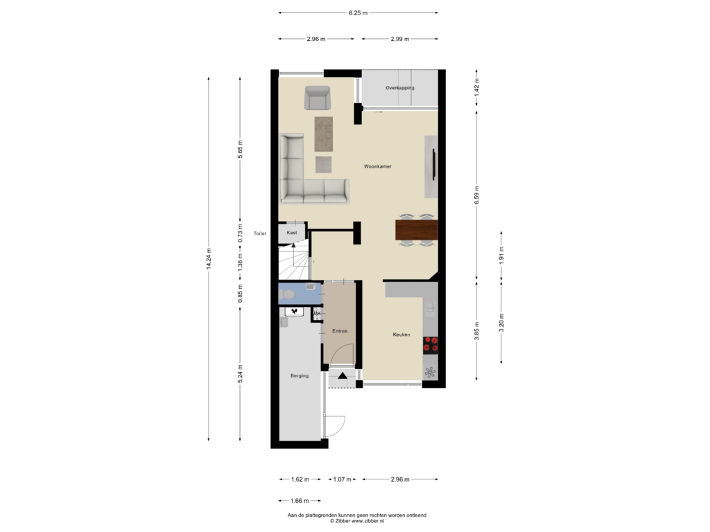 Bekijk plattegrond van Begane grond van Lenningenhof 33