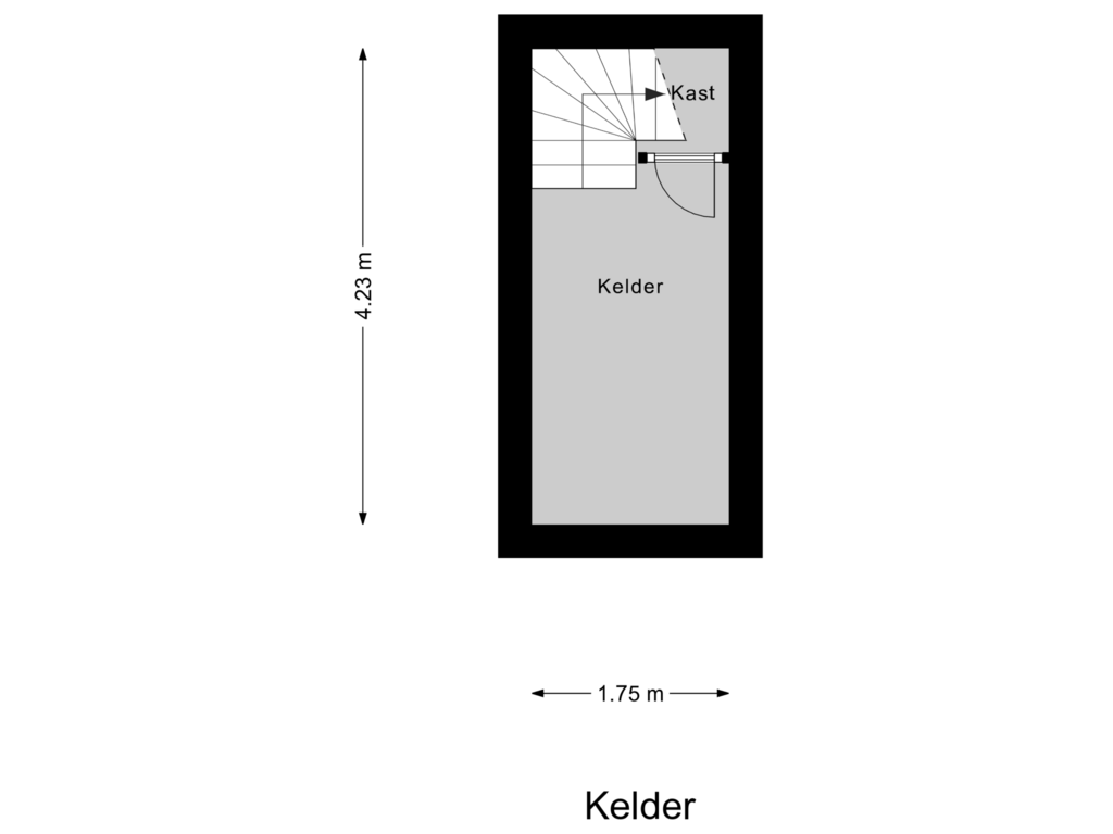 View floorplan of Kelder of Buren 14